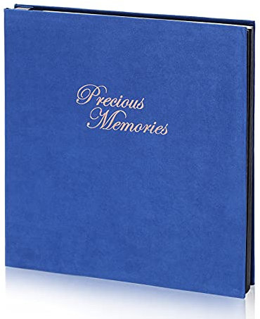 Large 13×12.6 Photo Albums with Velvet Cover Self Adhesive Memory Book 40 Self-Stick black Pages Hold Various Sized Photos or pictures Up to A4 Size Delicate Presents Album Scrapbook