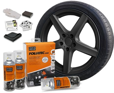 Foliatec Felgen 2K Lack Set, Schwarz Matt