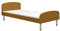 FLEXA DOTS Kinderbett 90x200 cm | Ein schlicht gestaltetes Einzelbett im modernen Retro-Look | Das Bett ist aus Esche Massiv (Farbe: Mustard)