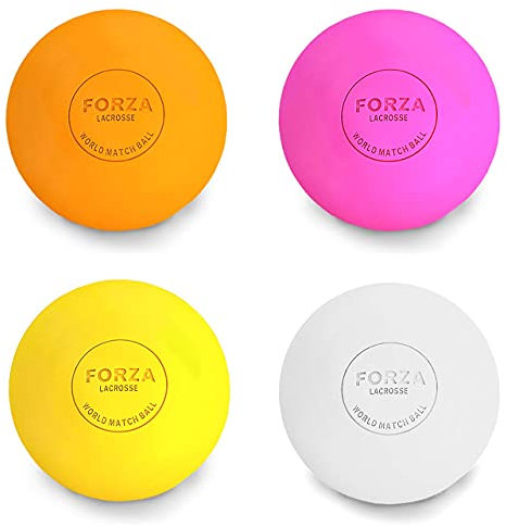FORZA World Match Lacrosse Ball - Balls in unterschiedliche Farben & Packungsgrößen | Lacrosse Massageball | Massageball Set für Sportler (Einzeln, Weiß)
