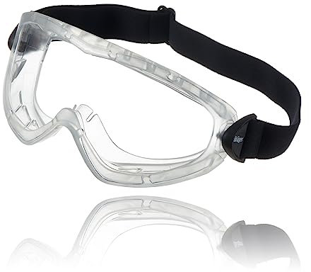 Dräger X-pect 4200 | Lunettes-masques anti-buée pour porteurs de lunettes | Pour chantier, laboratoire, atelier | Oculaire en polycarbonate incassable et résistant aux rayures | Clair
