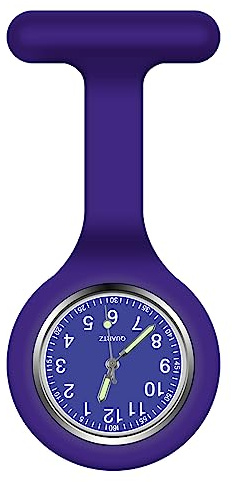 Vicloon Montre à Gousset D'infirmière, Infirmière Montre Broche en Silicone avec Broche pour Infirmières et à Tout Autre Professionnel de la Santé