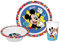 infinite by GEDA LABELS (INFKH) Kindergeschirr Mickey Kids 3-teilig PP, Yellow with White, 3 Stück, Cartoon, Geburtstag, BPA-frei, Spülmaschinengeeignet, Mikrowellengeeignet