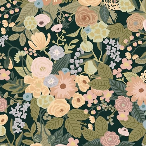 Timeet Selbstklebende Tapete Blumen 41x300cm Blumentapete Klebefolie Blätter Tapeten Blumig Möbelfolie Vintage Wasserdichte Vinyl Klebetapete für Schlafzimmer Wohnzimmer Wand Möbel