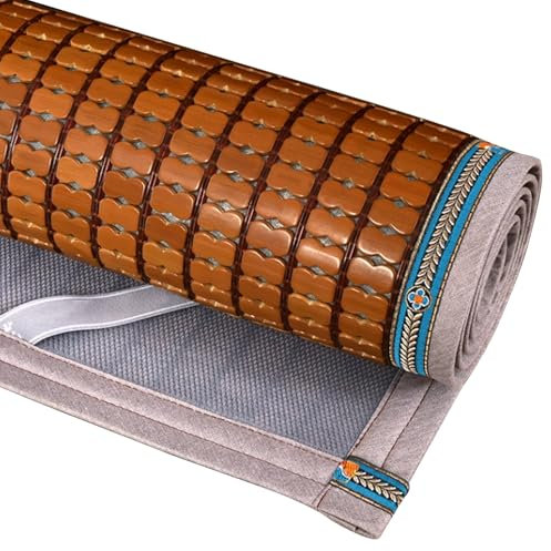 MAAOBR Stuoia di bambù Naturale, Pieghevole Stuoia di bambù per Il Letto, Materasso Raffreddamento, Stuoia Bambu Letto Liscio E Traspirante per Il Soggiorno(180x200cm(70.9x78.7in))