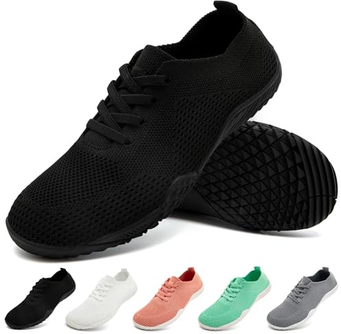 Barefoot Shoes Womens Slip On Trainers Yoga Gym Shoes Ladies Black Size 6