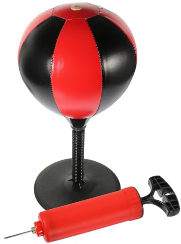 Desktop Punching Bag Toy with Suction Cup, Pu Stress Relief | Air Pump, Tabletop Design for Office and Birthday Use, Inflatable Build for Children Random Color