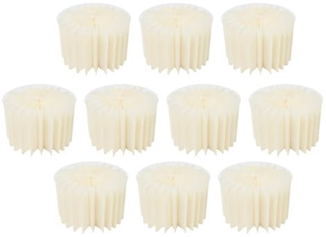 SuhoFutus Columna de flores cilíndrica, columnas plegables de cartón para flores, columnas centrales de exhibición, 10 columnas decorativas blancas, carga máxima de 50 kg, adecuado como decoración