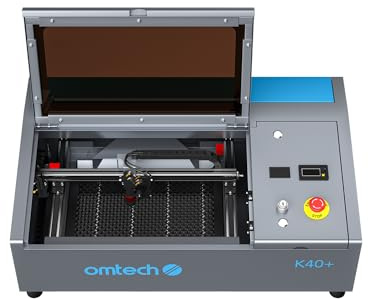 OMTech 40W Graveur Laser Machine à Graver Laser CO2 200x300mm Compatible avec LightBurn Tête Laser Ajustable Air Assist pour Bois Verre