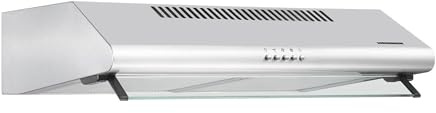 HEINNER XCH-450S 60 cm Unterbau-Dunstabzugshaube – 326,4 m³/h Absaugleistung | Edelstahl-Ausführung | Doppelmotor, 3 Geschwindigkeiten | LED-Beleuchtung | 120 mm Abluftrohr | 5 Jahre Garantie