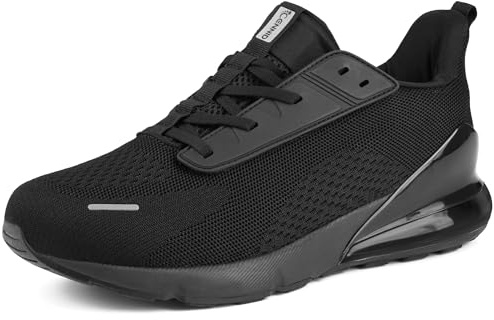 CENNID Chaussures Diabétiques Hommes Orthopédiques Antidérapantes Basket Scratch Confortables Chaussures de Marche pour Pieds Sensibles, Noir 42 EU Large
