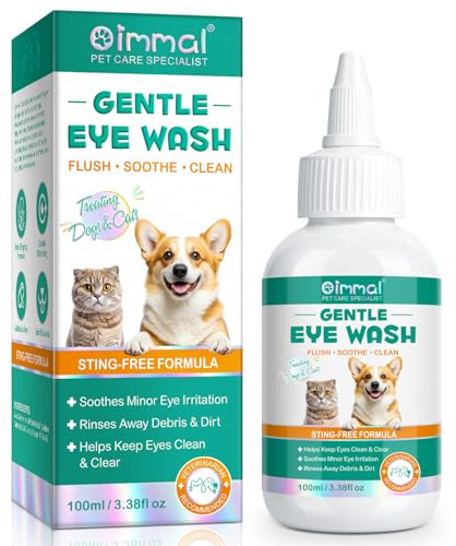 Dog Tear Stain Remover - Eye Drops for Dogs & Cats, Gentle Eye Wash to Soothe Dry & Itchy Eyes, Non-Irritating Formula, 100ml