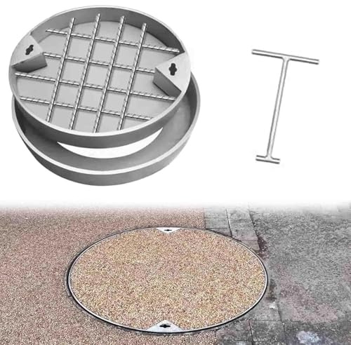 Halkfritt inbäddat brunnsskydd för uteplatser och trädgårdar 580 mm avloppshandfat skydd fotgängare säker dräneringslösning för gårdar och verandor