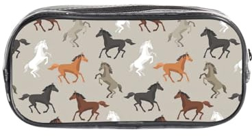 OAZCVBNN Trousse transparente avec imprimé cheval mignon pour garçons et filles