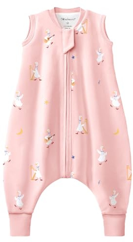 Mosebears 1.0 TOG Cotton Baby Sleeping Bag, Spring & Autumn Wearable Blanket, Soft Sleep Sack for Infants, Unisex for Boys & Girls,L(2-3 Years)