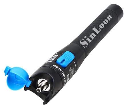 SinLoon Visual Fault Locator,Red Light Pen Fiber Optic Cable Tester Meter,Cable Test Equipment Suitable for 2.5 mm Connector, for CATV Telecommunications Engineering Maintenance（1mW）