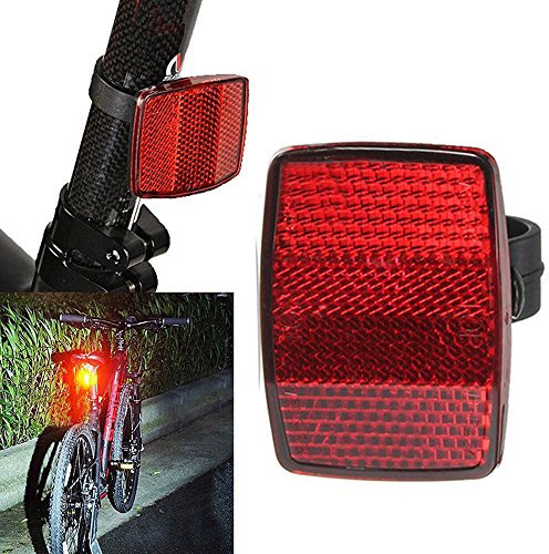 Alecony Fahrrad Speichenstrahler Reflektoren,Speichenreflektoren mit Haltern,Heckreflektor für Fahrräder Mountainbike Rennrad,Hinterradstrahler Reflektor,Seitenstrahler,Katzenaugen Strahler (Rot)