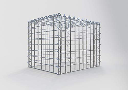 GABIONA Cesta para piedra (rectangular, malla de 5 x 5 cm, profundidad de 40 cm, cesta de cultivo tipo 3, cierre de espiral, galvanizada (50 x 40 x 40 cm)