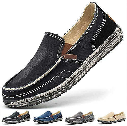 Zapatos de Lona a la Moda para Hombre, Mocasines, Zapatos Planos Informales, Zapatos de Guisantes, Zapatos de conducción, Zapatos de Cubierta de Barco