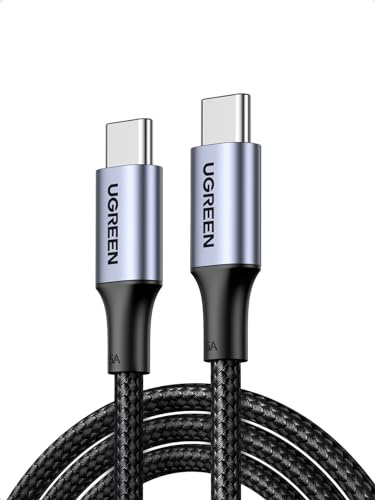 UGREEN USB C to USB C Cable 100W Fast Charge USB Type C to C Cable Compatible with MacBook Pro/Air, iPad Pro 2022, iPhone 16/15, Galaxy S24 S23 Ultra, Huawei P60, Pixel 8 7 (0.5M)