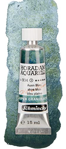 Schmincke – HORADAM® AQUARELL, Super Granulation, Auen Blau, 15 ml, sehr stark granulierende Farbtöne, feinste, supergranulierende Aquarellfarben