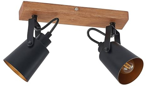 Lindby Faretto dimmerabile (Moderno) colore Marrone, in Legno ad es. Soggiorno & Sala da pranzo Lampada incasso plafoniera applique