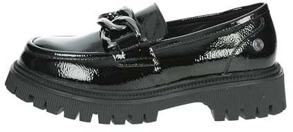 REFRESH Mocasines Charol Negro