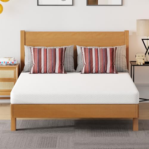 FDW | 5 Inch Full Mattress | Medium Firm | Gel Memory Foam Mattress | White | Bed in a Box, CertiPUR-US Certified | Pressure Relief, Cooling Ventilated Foam | Washable Removable Cover