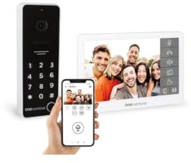 SCS Sentinel, PVF0054, Interphone vidéo connecté filaire CODEVISIO WI-FI, Ecran LCD 7 couleur, Affichage Date et Heure, Vision Grand Angle 110 ° et Nocturne, IP65, avec Clavier à Code