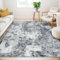 Guchuang Bedding Teppich Wohnzimmer 140x200cm, Teppich Schlafzimmer Grau Kurzflor, Abstraktes Vintage Designer Teppich, Waschbar rutschfest Teppich für Schlafzimmer