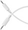 HDSupply Câble Aux, 0,25m de câble jack, audio jack 3,5 mm stéréo 3 pôles, câble audio pour casque, barre de son, TV, voiture, radio, blanc
