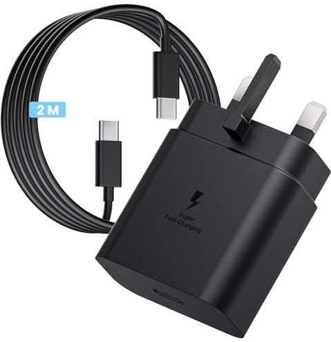 45W Super Fast Charger for Samsung S25 Ultra, S24 Ultra, S23 Ultra, S22 Ultra, S21 Ultra, S25, S24, S23, Tab S10, S9, S8, 5A Type-C Cable and Android Phone Plug