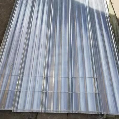 Planchas Transparentes Tejados,1mm Hojas de Techo Corrugado,Placa Ondulada FRP para Exteriores,Placa de Iluminación Natural de Fibra de Vidrio,Chapa Tejado o Pared (0.9×0.8m/35×31in,1pcs)