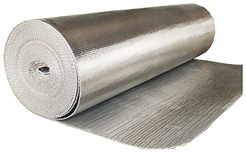 Rouleau de feuille d'isolation réfléchissante pour radiateur, panneaux réflecteurs étanches à double bulle pour grenier, sol, mur, camping-car, bateau, abri de jardin