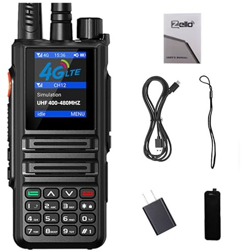 MKMXPTT MT-998 Dual Mode Walkie Talkie med 4G LTE VHF/UHF WiFi Bluetooth 1.77-tums Skärm Type-C Laddning Svart (UHF)