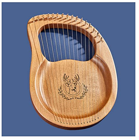 Harpa， 16 strängar mahognylyraharpa lyra musikinstrument med stämverktyg lyraharpa
