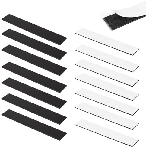 20 Pilas Cinta Magnetica Adhesiva 15 Cm × 2 Cm × 1 Mm Magnetic Tape, DiseñO Autoadhesivo, FijacióN Segura, Cortadas A Medida, Adecuadas Para El Hogar, La Oficina, La Tienda Y Proyectos De Bricolaje