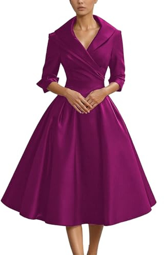 Vestido de noche elegante para mujer de Zanisouta, vestido de cóctel largo, vestido de fiesta de manga larga, vestido de invitada de boda, maxi vestido A línea, vestido de baile, cuello en V, vestido