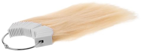 Healeved Nuancier de 30 Mèches de Test de Coloration Cheveux Humains, Anneaux D’échantillons pour Formation Coiffure, Mèches Naturelles Adaptées aux Salons et Apprentissage Professionnel