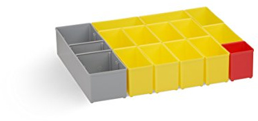 Ensemble de boîtes de tri B3 jaune | Boîte de rangement pour outils et accessoires | Compatible avec i-BOXX 72​