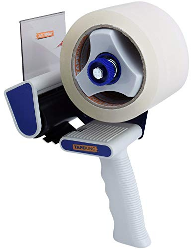 Tape King Packing Tape Dispenser Gun - Handheld Tape Gun with 1 Bonus Clear Packaging Tape (3 Inch Wide) - Shipping Tape for Sealing, Storing, and Moving Boxes, 1 Pack