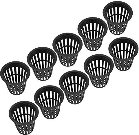Hyuduo 10 Pcs Mesh Plant Pots, Garden Pond Plant Pots, Water Plant Basket For Lily And Other Aquatic Plants(Black),Hydroponic Planting Supplies