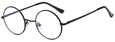 LHSDMOAT Small Round Clear Lens Lennon Style Hippie Glasses for Women Men Circle Metal Frame Carnival cosplay Non Prescription Eyeglasses