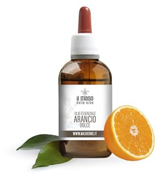 Il Maso delle Erbe - Olio Essenziale Arancio Dolce con Contagocce 10 ml - Puro - 100% Naturale e Made in Italy - Oli Essenziali per Massaggi e Bagni Aromatici
