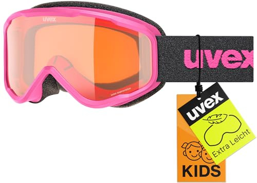 uvex speedy nova - Gafas de esquí para niños - filtro categoría 2 - tintadas para realzar el contraste - pink sl/lasergold - one size