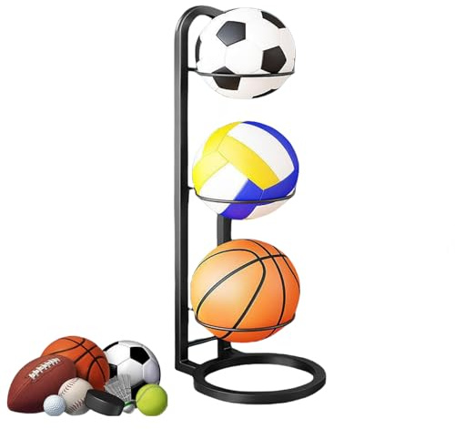 Generico Bollförvaringsställ, basketställ - volleybollställ i gjutjärn | flerskiktsbollförvaring, förvaring för sovrum, vardagsrum, garage