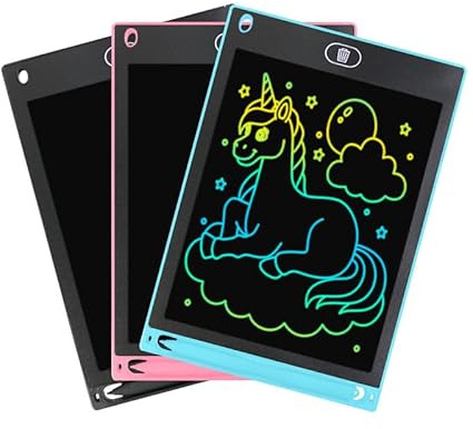 Daisynest LCD Writing Tablet, 8.5 Inch, Colour Screen, Digital Drawing and Graffiti Board, Portable Writing Pad (Black)