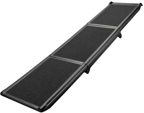 Wiltec Rampe pour Chien 180 x 40 cm, 50 kg, Pliable en 3 Parties, Rampe antidérapante pour Chien, Aide à l'accès Pliable en PP pour Voiture, SUV et Pick-up