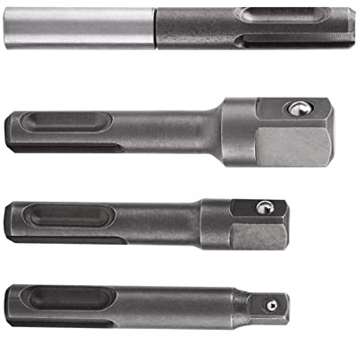 4 Unids Adaptador para Portabrocas sds Adaptador de Zócalo Hexagonal 1/4 3/81/2 Conector de Extensión de Broca de Cabeza Cuadrada