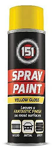 250ml High Grade Matt Gloss Household Spray Paint Can for Autos Wood Metal Plastic Graffiti (1, Yellow Gloss)
